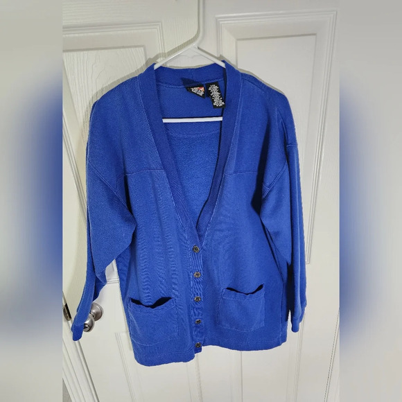 Vintage USA Olympics Blue Cardigan Sweater Small - Picture 10 of 10